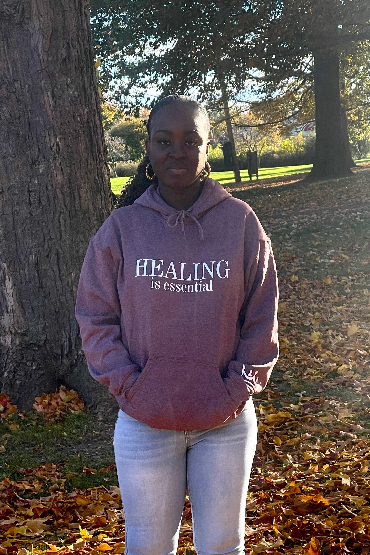 Healing is Essential Heather Burgundy Hoodie